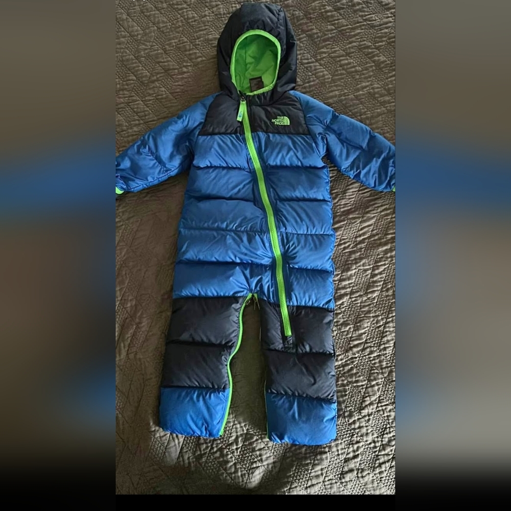 The North Face Infant Snowsuit - Blue and Green 18-24m